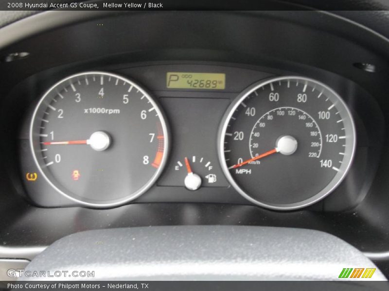  2008 Accent GS Coupe GS Coupe Gauges