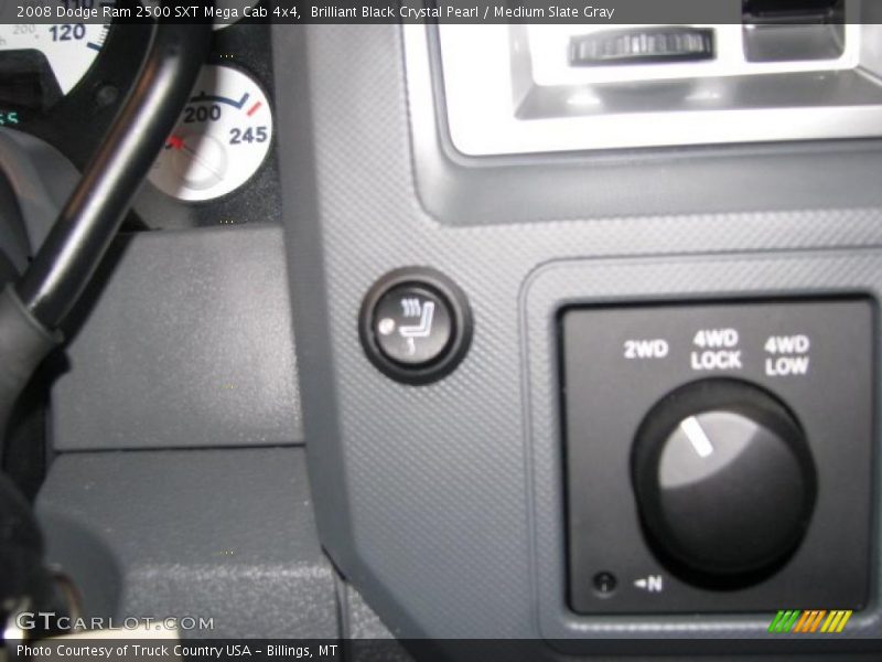 Brilliant Black Crystal Pearl / Medium Slate Gray 2008 Dodge Ram 2500 SXT Mega Cab 4x4