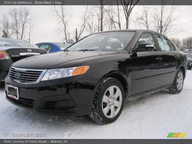 Ebony Black / Gray 2010 Kia Optima LX