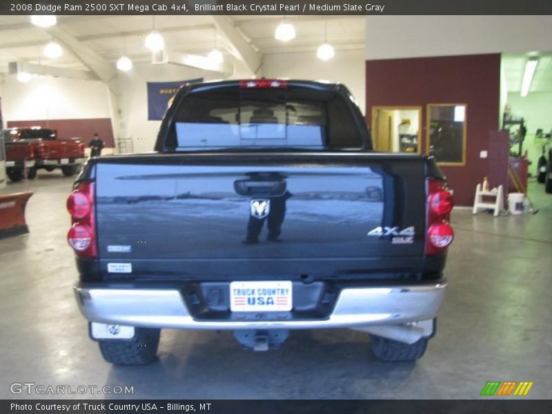 Brilliant Black Crystal Pearl / Medium Slate Gray 2008 Dodge Ram 2500 SXT Mega Cab 4x4