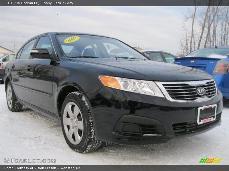 Ebony Black / Gray 2010 Kia Optima LX