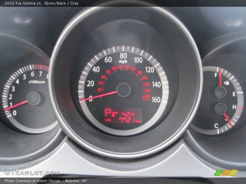 Ebony Black / Gray 2010 Kia Optima LX