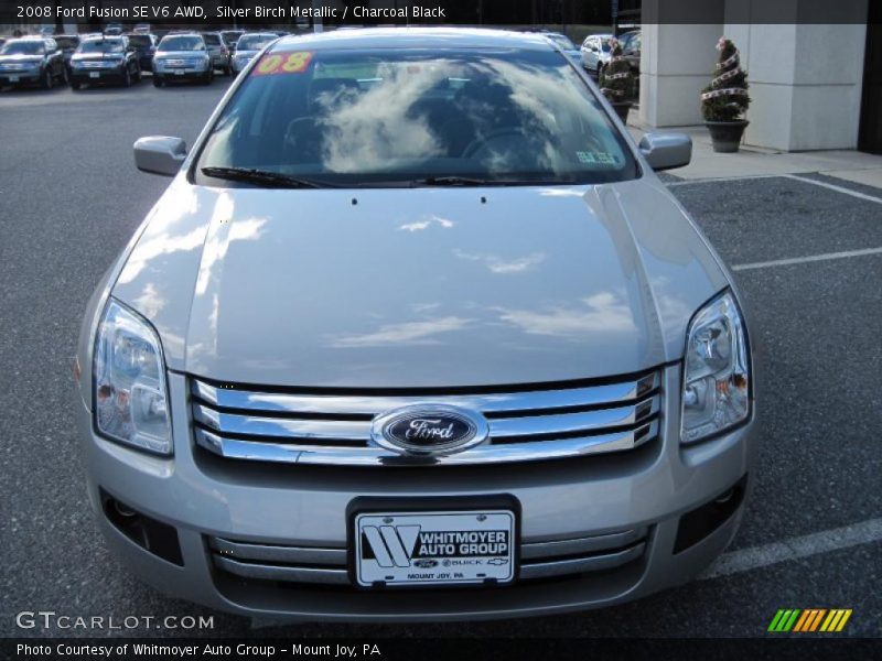 Silver Birch Metallic / Charcoal Black 2008 Ford Fusion SE V6 AWD