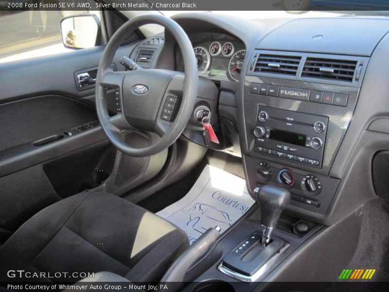 Silver Birch Metallic / Charcoal Black 2008 Ford Fusion SE V6 AWD