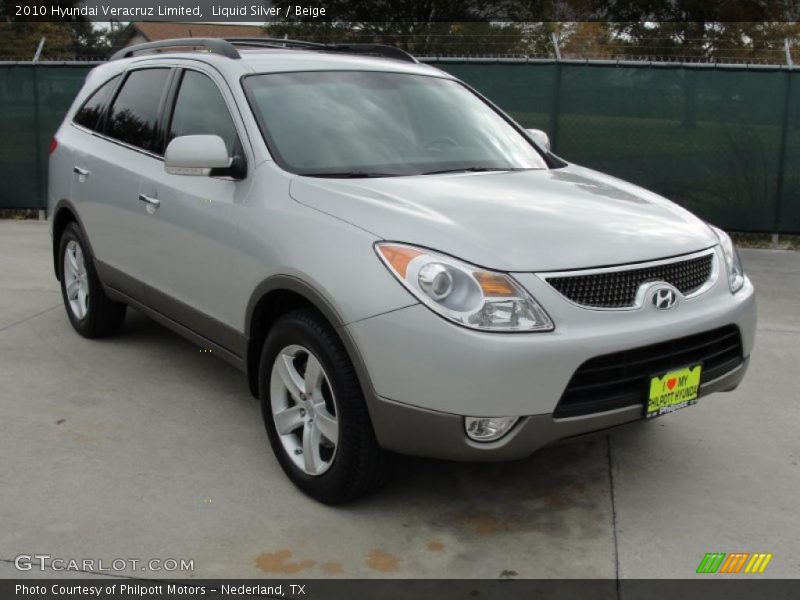 Liquid Silver / Beige 2010 Hyundai Veracruz Limited