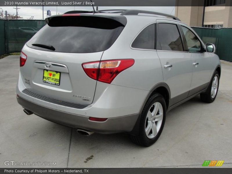 Liquid Silver / Beige 2010 Hyundai Veracruz Limited