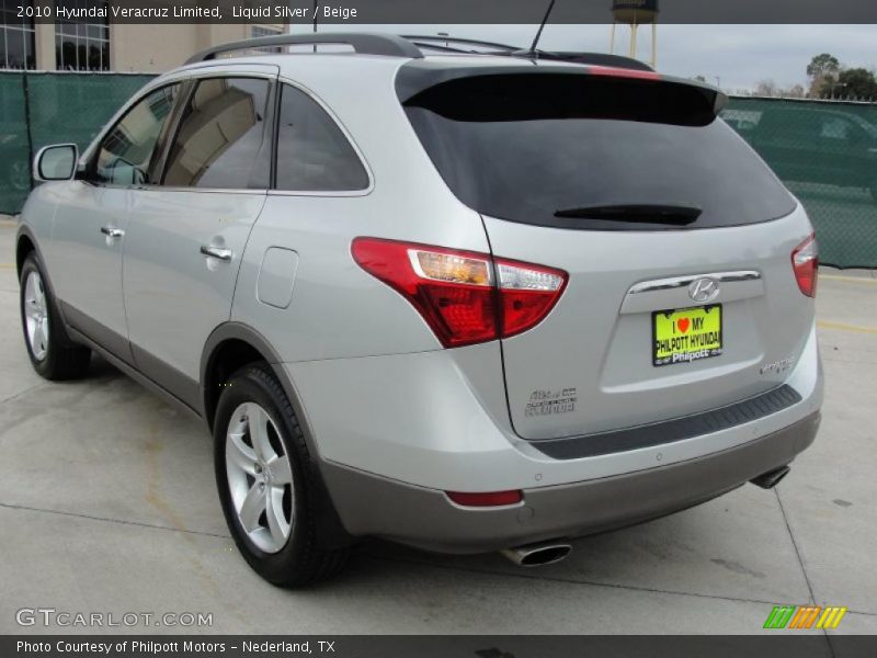 Liquid Silver / Beige 2010 Hyundai Veracruz Limited