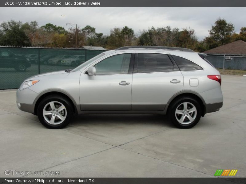 Liquid Silver / Beige 2010 Hyundai Veracruz Limited