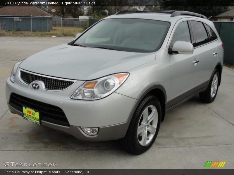 Liquid Silver / Beige 2010 Hyundai Veracruz Limited