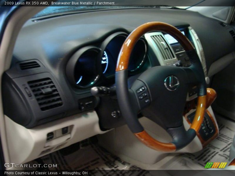 Breakwater Blue Metallic / Parchment 2009 Lexus RX 350 AWD