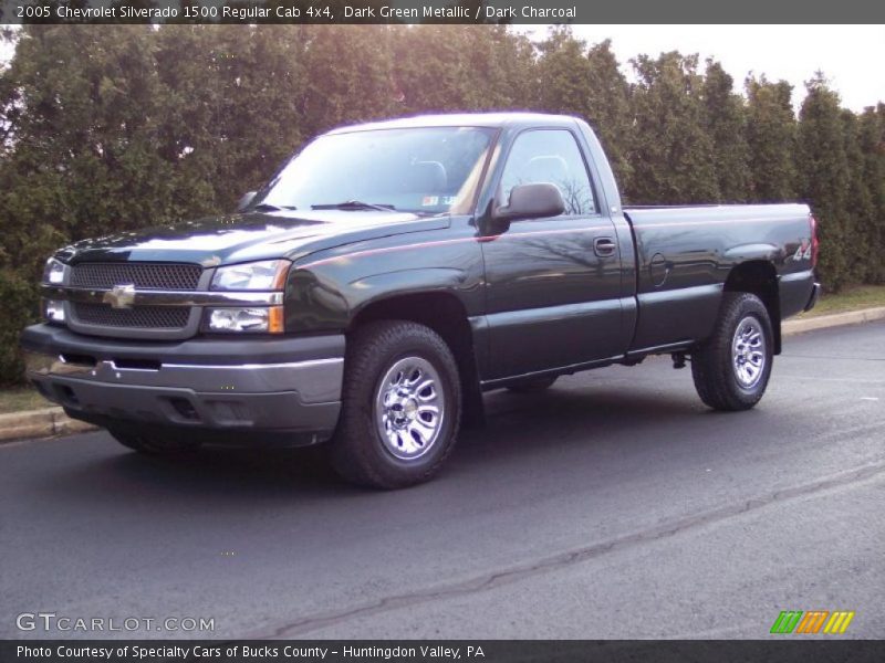 Dark Green Metallic / Dark Charcoal 2005 Chevrolet Silverado 1500 Regular Cab 4x4