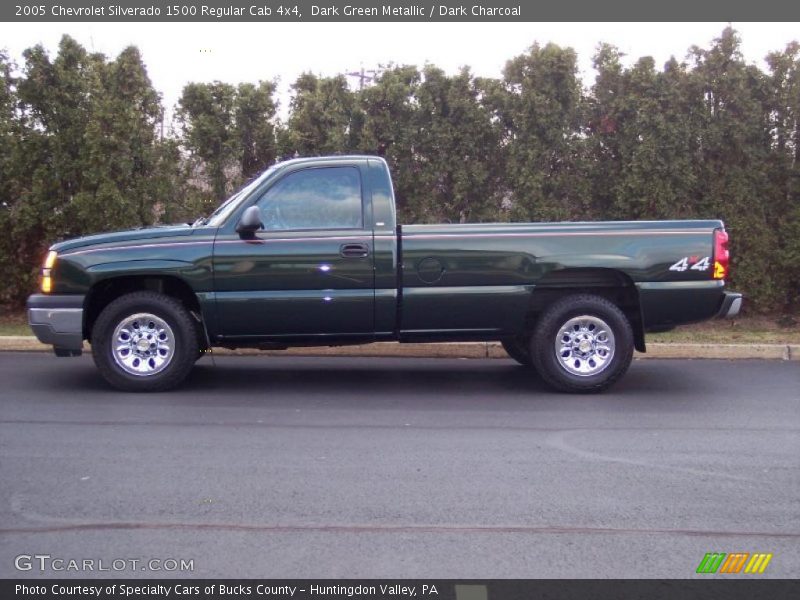 Dark Green Metallic / Dark Charcoal 2005 Chevrolet Silverado 1500 Regular Cab 4x4