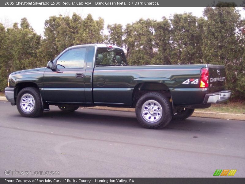 Dark Green Metallic / Dark Charcoal 2005 Chevrolet Silverado 1500 Regular Cab 4x4