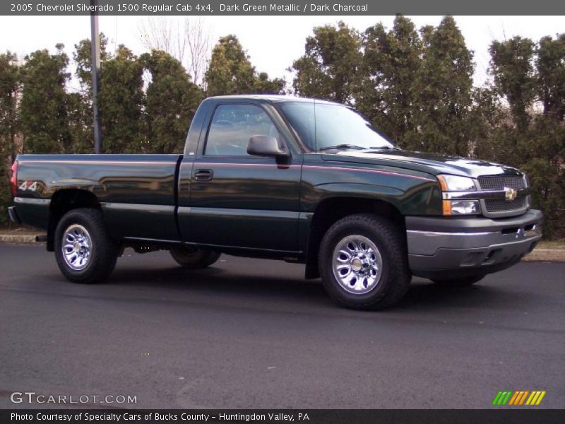 Dark Green Metallic / Dark Charcoal 2005 Chevrolet Silverado 1500 Regular Cab 4x4