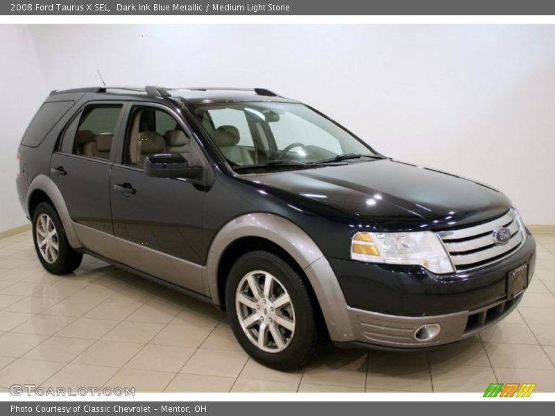 Dark Ink Blue Metallic / Medium Light Stone 2008 Ford Taurus X SEL
