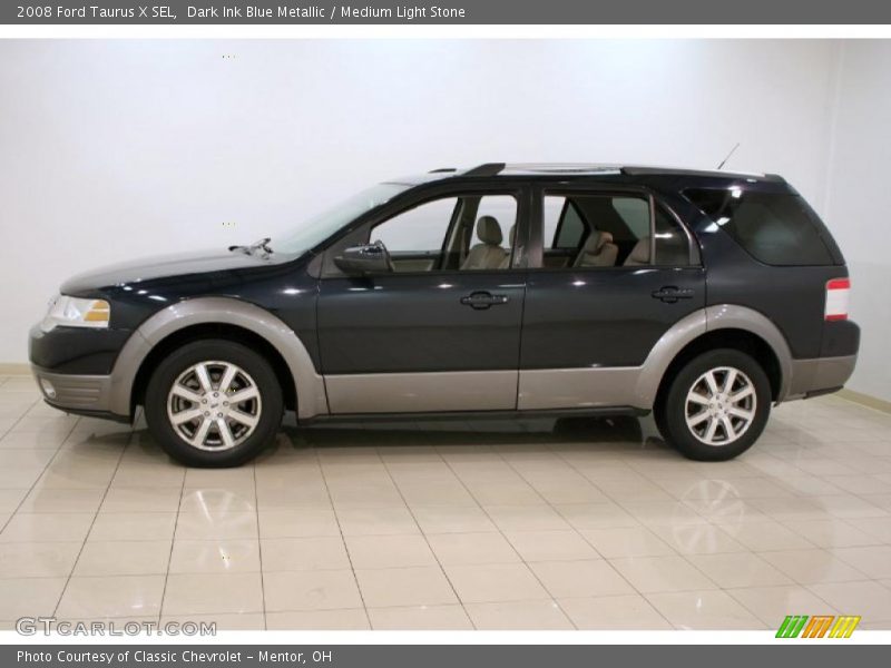 Dark Ink Blue Metallic / Medium Light Stone 2008 Ford Taurus X SEL