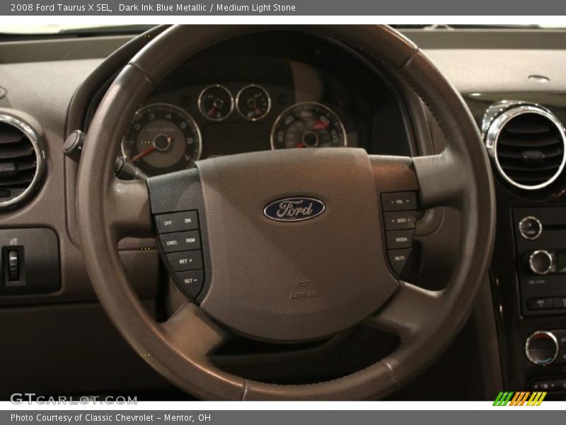 Dark Ink Blue Metallic / Medium Light Stone 2008 Ford Taurus X SEL