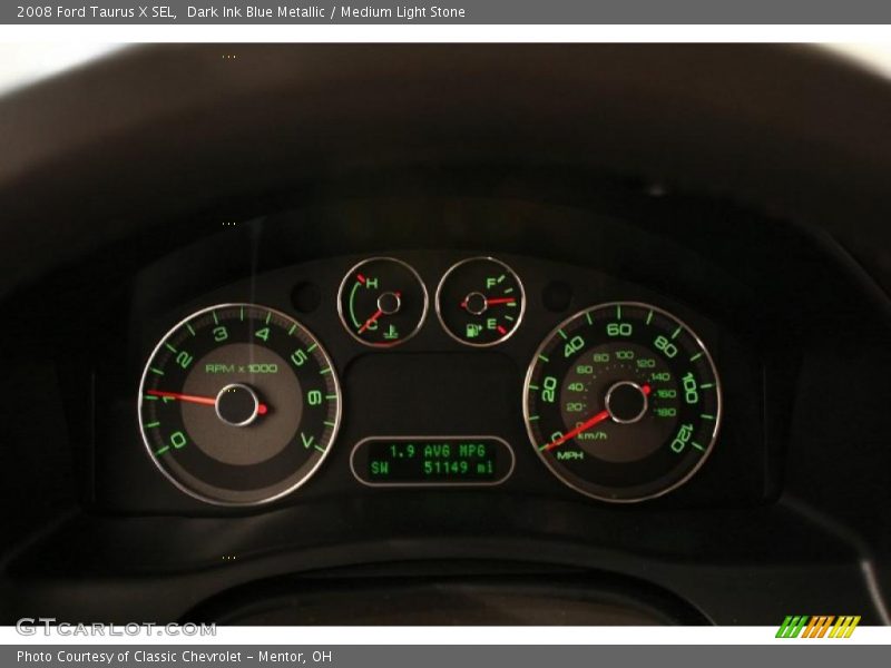 Dark Ink Blue Metallic / Medium Light Stone 2008 Ford Taurus X SEL