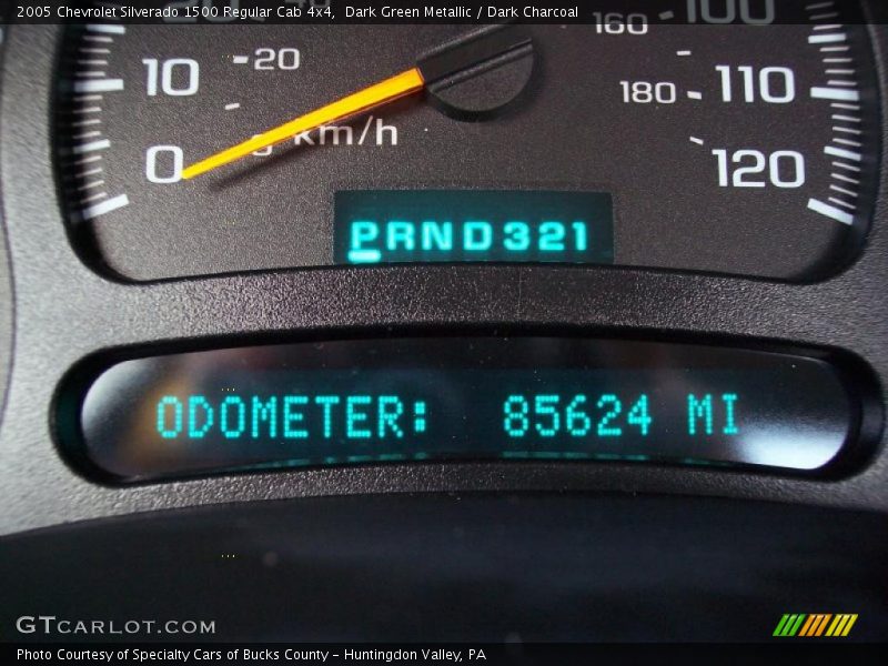 Dark Green Metallic / Dark Charcoal 2005 Chevrolet Silverado 1500 Regular Cab 4x4