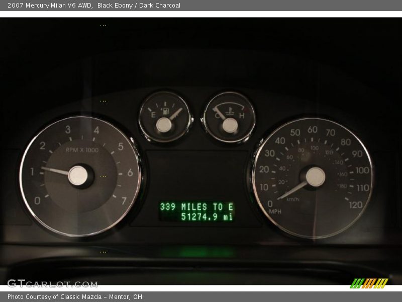 Black Ebony / Dark Charcoal 2007 Mercury Milan V6 AWD