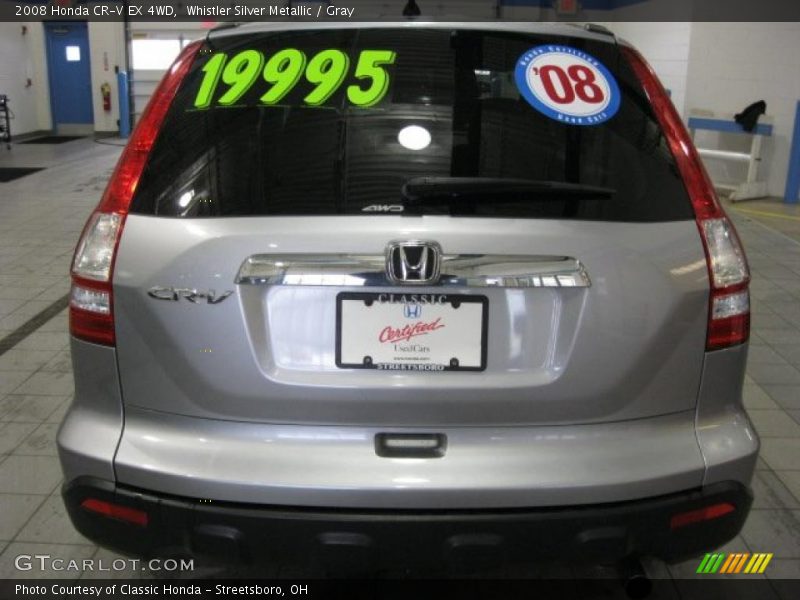 Whistler Silver Metallic / Gray 2008 Honda CR-V EX 4WD