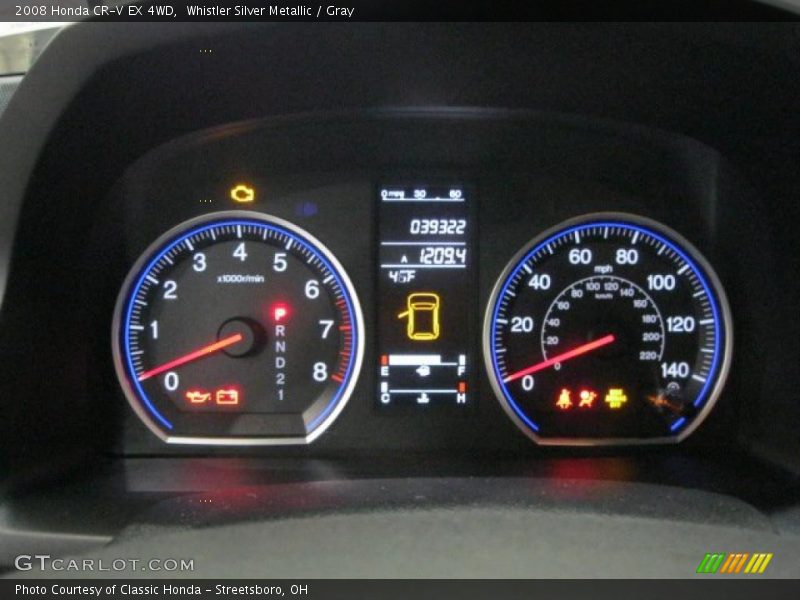 Whistler Silver Metallic / Gray 2008 Honda CR-V EX 4WD