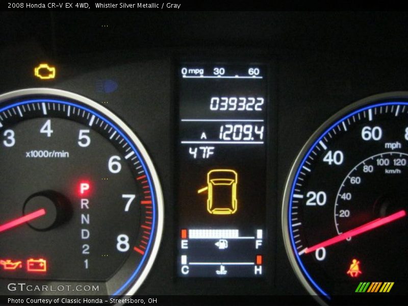 Whistler Silver Metallic / Gray 2008 Honda CR-V EX 4WD