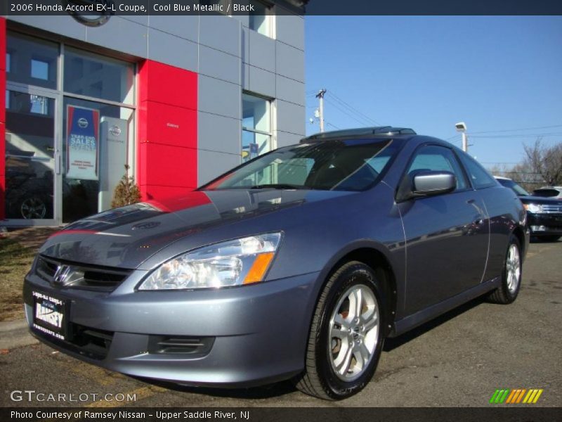 Cool Blue Metallic / Black 2006 Honda Accord EX-L Coupe