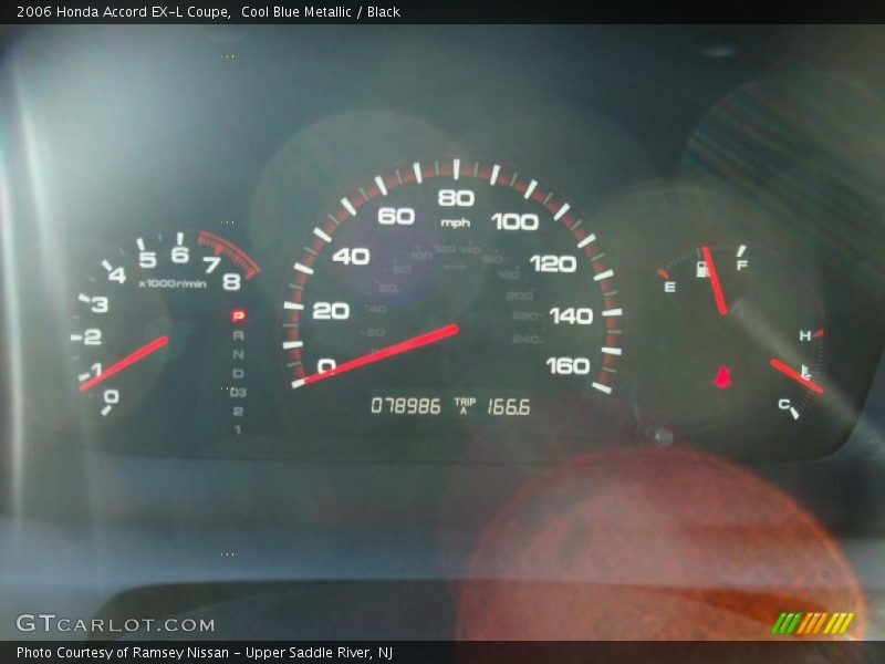 Cool Blue Metallic / Black 2006 Honda Accord EX-L Coupe
