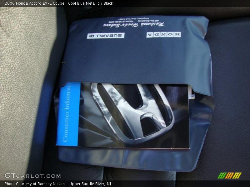Cool Blue Metallic / Black 2006 Honda Accord EX-L Coupe