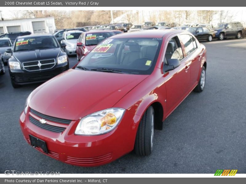 Victory Red / Gray 2008 Chevrolet Cobalt LS Sedan