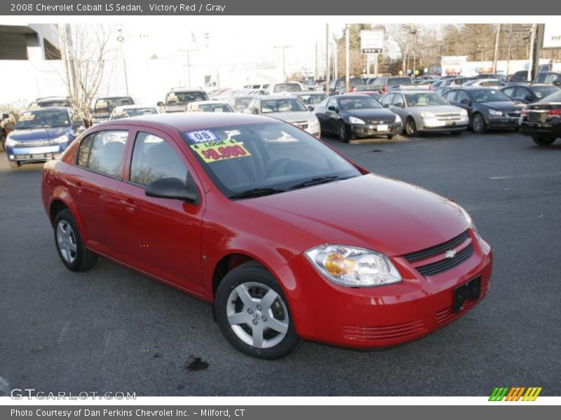 Victory Red / Gray 2008 Chevrolet Cobalt LS Sedan