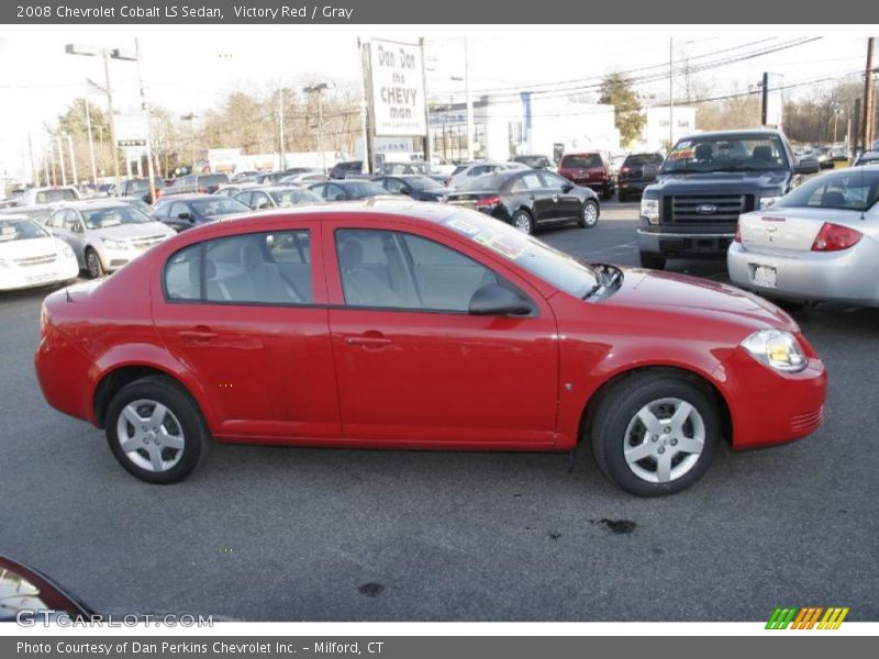 Victory Red / Gray 2008 Chevrolet Cobalt LS Sedan