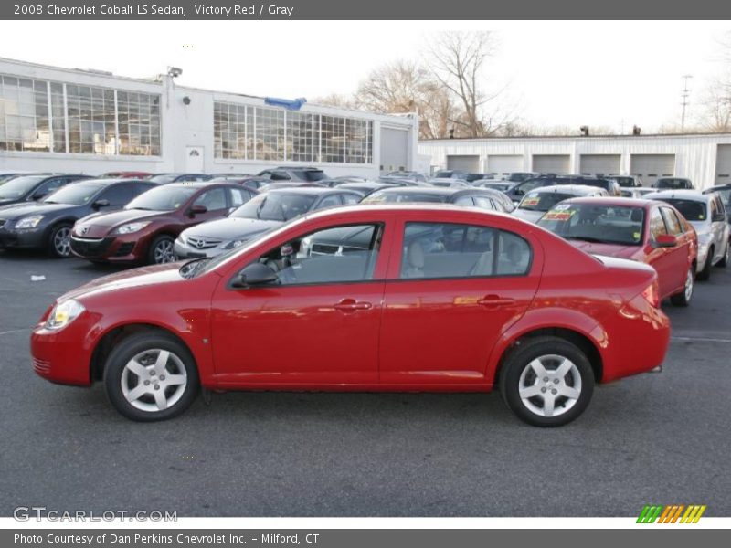 Victory Red / Gray 2008 Chevrolet Cobalt LS Sedan