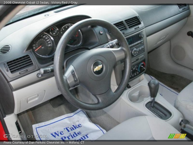 Victory Red / Gray 2008 Chevrolet Cobalt LS Sedan