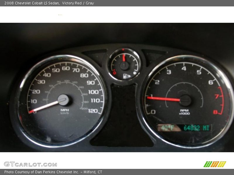 Victory Red / Gray 2008 Chevrolet Cobalt LS Sedan