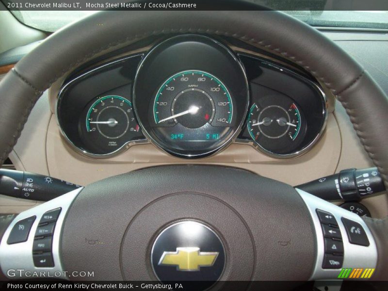 Mocha Steel Metallic / Cocoa/Cashmere 2011 Chevrolet Malibu LT