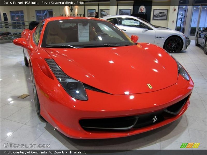 Rosso Scuderia (Red) / Beige 2010 Ferrari 458 Italia