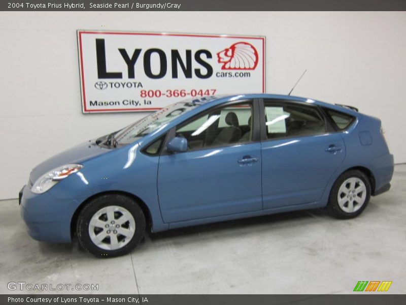 Seaside Pearl / Burgundy/Gray 2004 Toyota Prius Hybrid