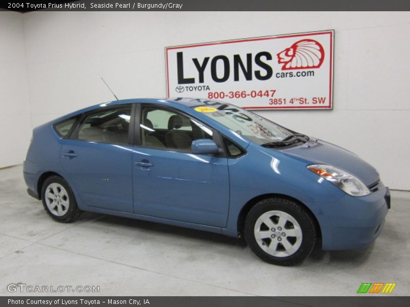 Seaside Pearl / Burgundy/Gray 2004 Toyota Prius Hybrid