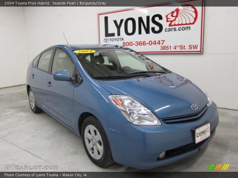 Seaside Pearl / Burgundy/Gray 2004 Toyota Prius Hybrid
