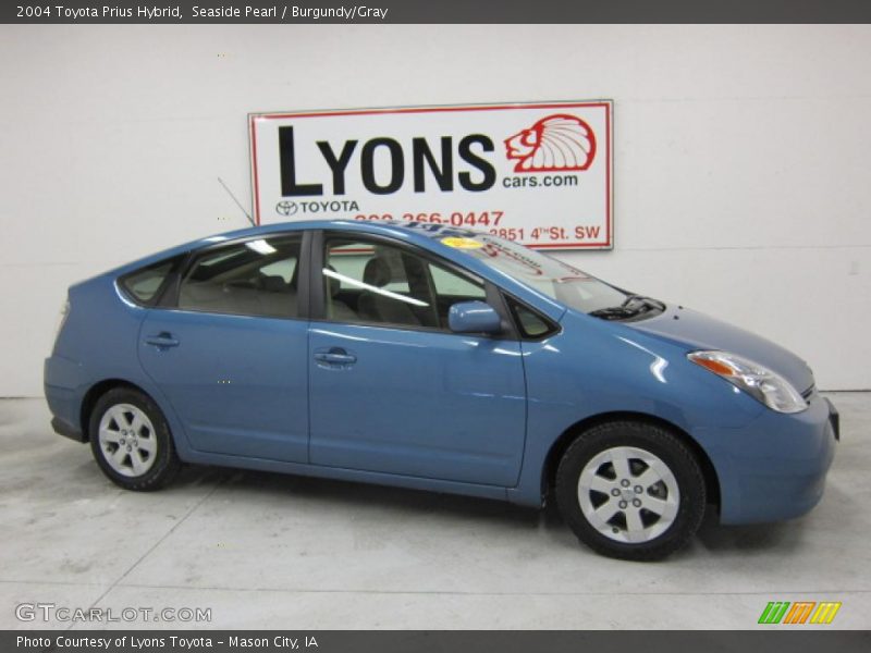 Seaside Pearl / Burgundy/Gray 2004 Toyota Prius Hybrid