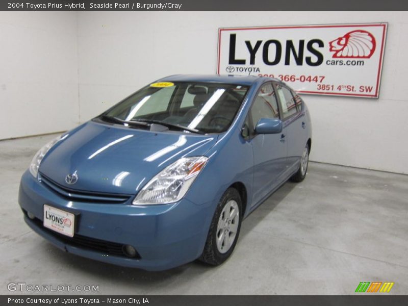 Seaside Pearl / Burgundy/Gray 2004 Toyota Prius Hybrid