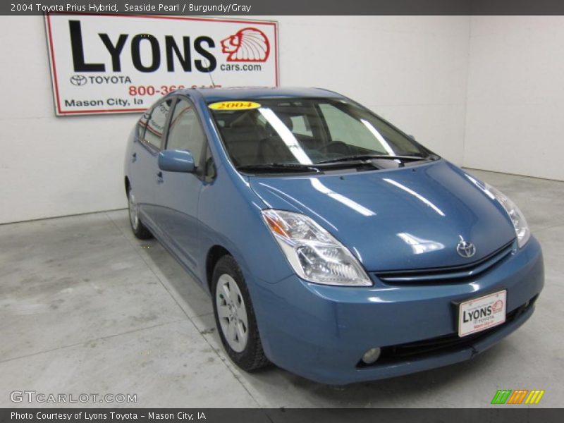 Seaside Pearl / Burgundy/Gray 2004 Toyota Prius Hybrid