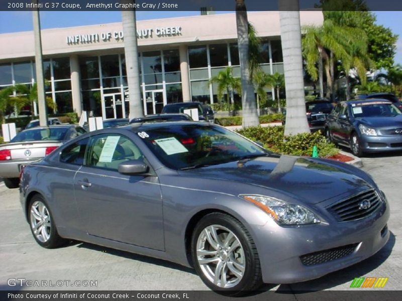 Amethyst Graphite Gray / Stone 2008 Infiniti G 37 Coupe