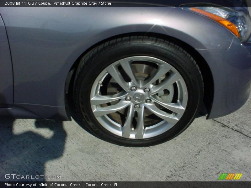 Amethyst Graphite Gray / Stone 2008 Infiniti G 37 Coupe