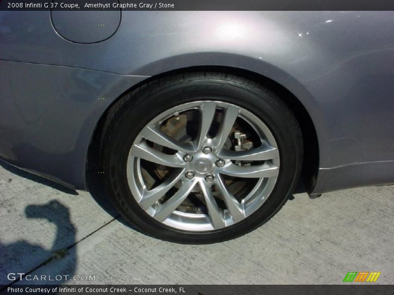 Amethyst Graphite Gray / Stone 2008 Infiniti G 37 Coupe