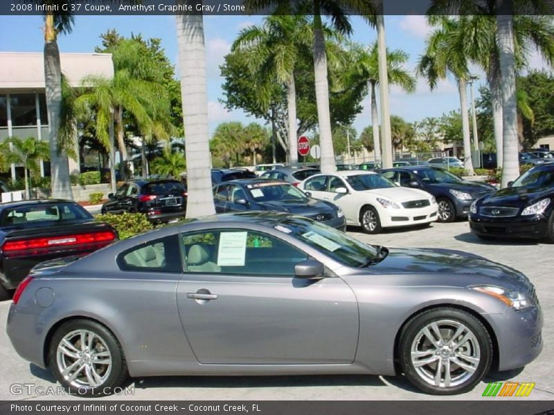 Amethyst Graphite Gray / Stone 2008 Infiniti G 37 Coupe