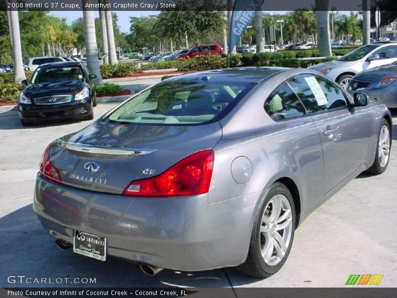 Amethyst Graphite Gray / Stone 2008 Infiniti G 37 Coupe