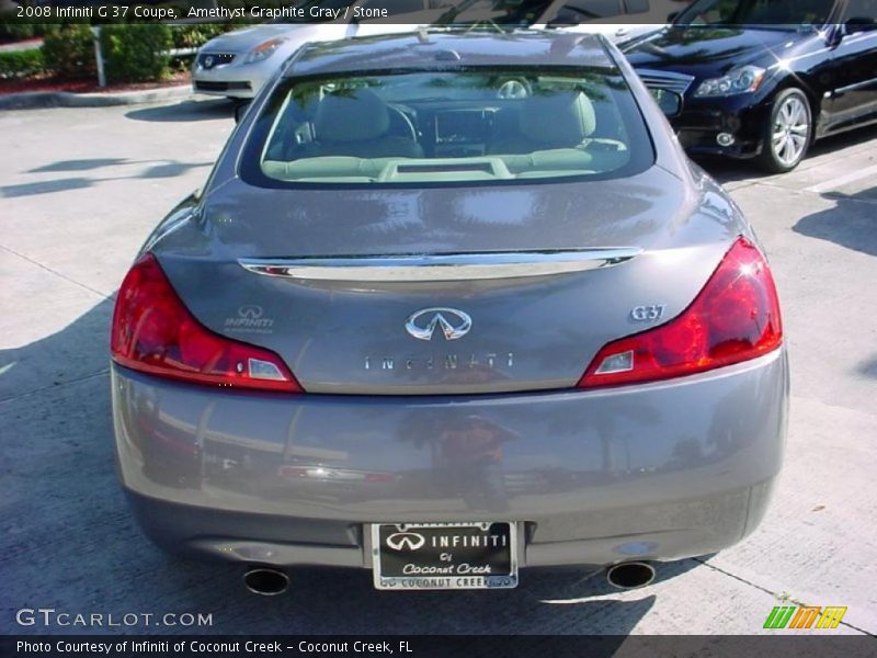 Amethyst Graphite Gray / Stone 2008 Infiniti G 37 Coupe